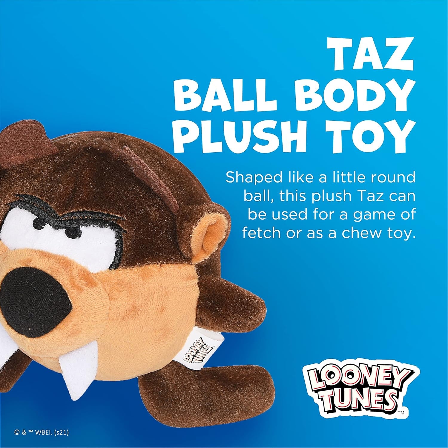 for Pets Brown Tasmanian Devil Taz Ball Body Plush Dog Toy for All Dogs | Squeak Toy for Dogs | Cartoon Character Soft Plush Stuffed Dog Toy 3.9 Inch